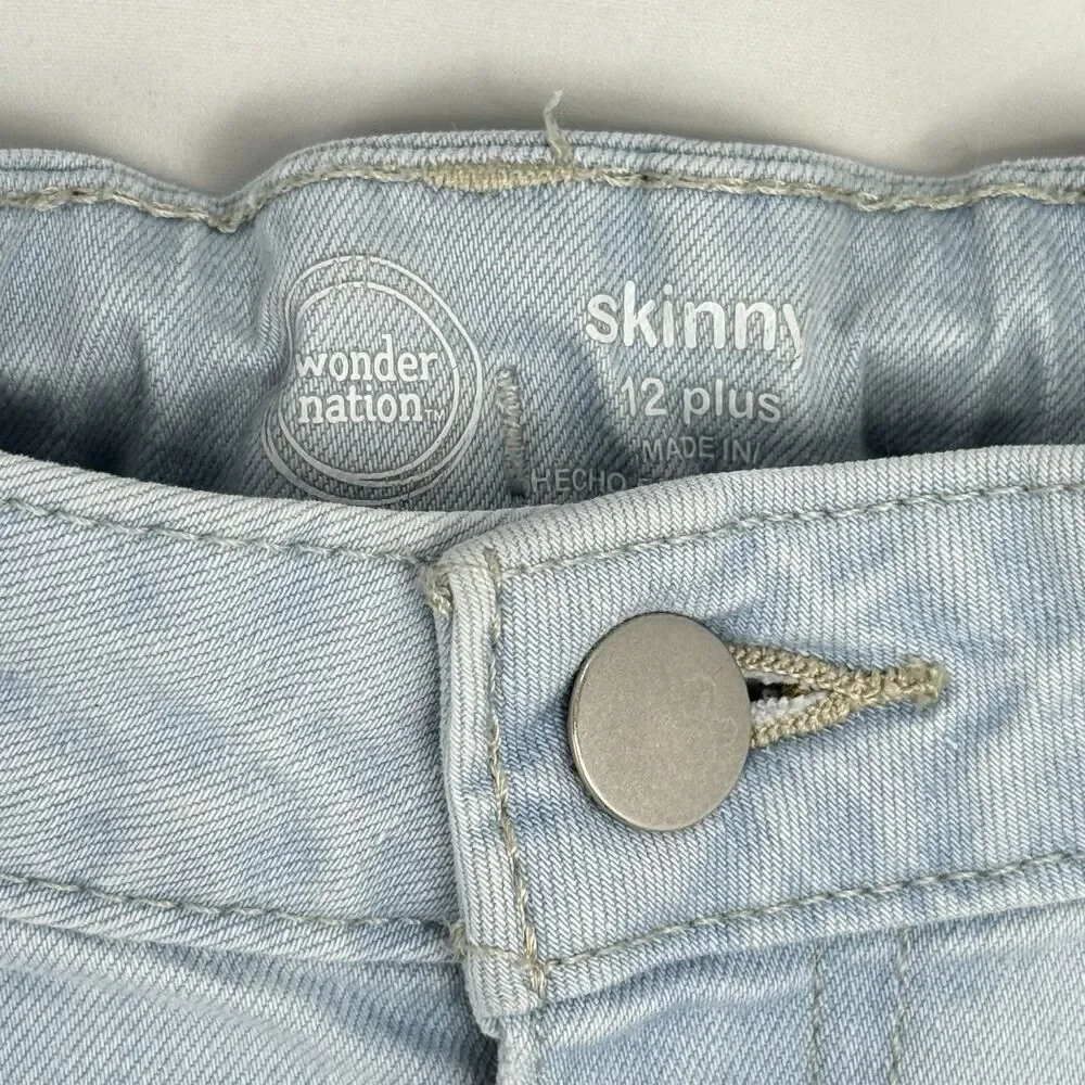 Wonder Nation Jeans Girl Size 12 Plus Skinny Denim Blue